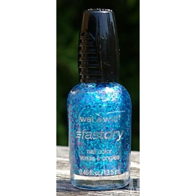 34098 Caught On Sapphire - Wet N Wild Fast Dry Nail Color Polish 0.46oz (Pack of 2)