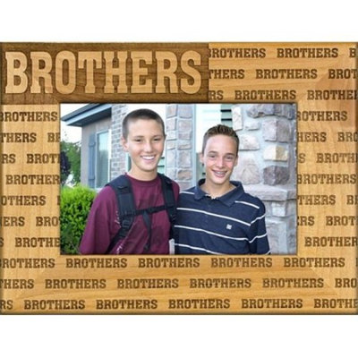 Giftworks Plus FAM5026 Brothers - Repeating, Alder Wood Frame, 4 x 6 In