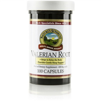 Naturessunshine Valerian Root Supports Nervous System 410 mg 100 Capsules (Pack of 4)