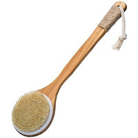 Bath Dry Body Brush-Natural Bristles Back Scrubber With Long Wooden Handle for Cellulite & Exfoliating by VAMIX