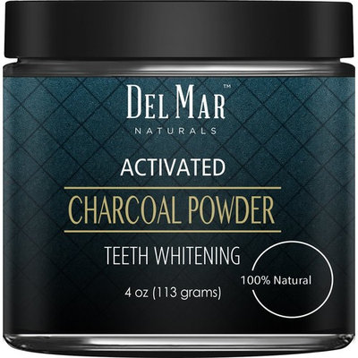 Del Mar Naturals Activated Charcoal Teeth Whitening Activated Charcoal Powder, Natural Teeth Whitener - 4 oz,
