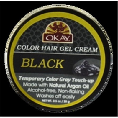 OKAY Color Hair Gel Black 30 ml - 0.5 oz - 12 pieces