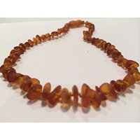 Baltic Amber Teething Necklace for Babies 12, 12.5, 13, 13.5, or 14 inches (Unisex) (Honey Lemon Cognac) Raw Unpolished - Baby, Infant, and Toddlers will all benefit. Anti Flammatory, Drooling & Teething Pain Reduce Properties - Natural Certificated Oval Baroque Round Baltic Jewelry with the Highest Quality Guaranteed. Easy to Fastens with a Twist-in Screw Clasp Mothers Approved Remedies! Yellow Brown (12.5 Inches, Cognac)