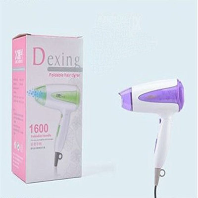 Medex Travel Hair Styling Foldable Lightweight Hair Dryer (White/Purple)