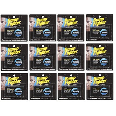 Bump Fighter Refill Cartridge Blades 5 Ct Each (12 pack) + FREE Assorted Purse Kit/Cosmetic Bag Bonus Gift