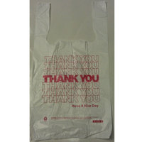 Barnes Paper Company 10519THYOU Thank You High-Density Shopping Bags, 10w x 5d x 19h, White (Case of 2000)