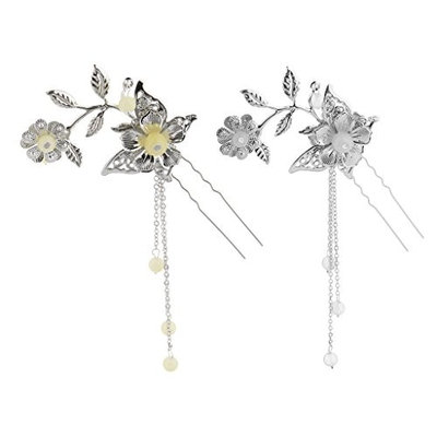 Homyl 2packs Chic Hair Pin Clip Long Tassel for Kimono Hanfu Cosplay Drama Pick