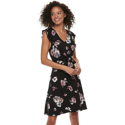 Juniors' American Rag Ruffled Floral Dress