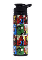 Silver Buffalo Marvel Heroes Grid Stainless Steel Water Bottle