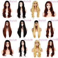 WigTech2017 250%Density Synthetic L Part Lace Front New Body Wave 24 Inch Blonde Color Heat Resistant Fiber Wigs With Baby Hairs For All Skin Tones Women