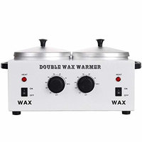 GHP 220W Electric Double Pot Salon Wax Heater Warmer with Adjustable Temperature