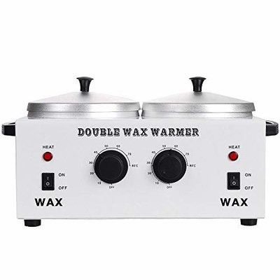 GHP 220W Electric Double Pot Salon Wax Heater Warmer with Adjustable Temperature