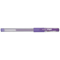 School Smart 1570504 0.7mm Pen Grip Medium Gel Stick Purple - Pack of 12