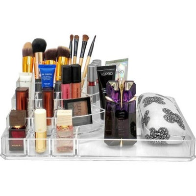 Sorbus Acrylic Cosmetics Makeup and Jewelry Storage Case X-Large Display Sets - Interlocking Scoop Drawers to Create Your Own Specially Designed Makeup Counter - Each Drawer Is Stackable, Detachable,