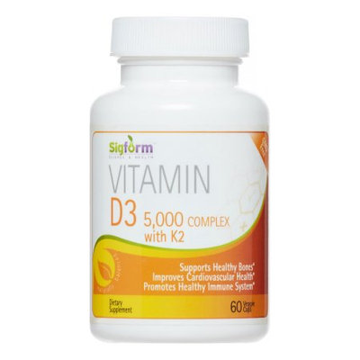 Sigform Vitamin D3 5000 IU Complex Capsules, 60 Ct