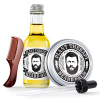 Plant Therapy All Natural Beard Set - Balm, Oil, Kent Comb, Urban Fresh