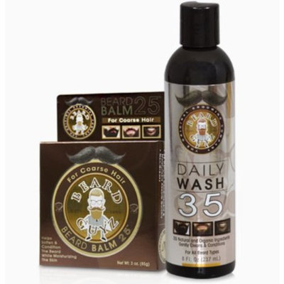 Beard Guyz Beard Daily Wash 35 and Beard Balm 25 for Coarse Hair Set
