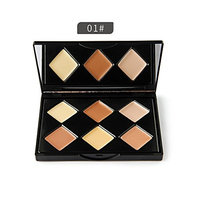 Fenleo 6Colors Highlighter Face Concealer Matte Contour Kit Concealer Palette Bronzer Makeup