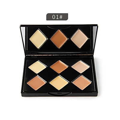 Fenleo 6Colors Highlighter Face Concealer Matte Contour Kit Concealer Palette Bronzer Makeup