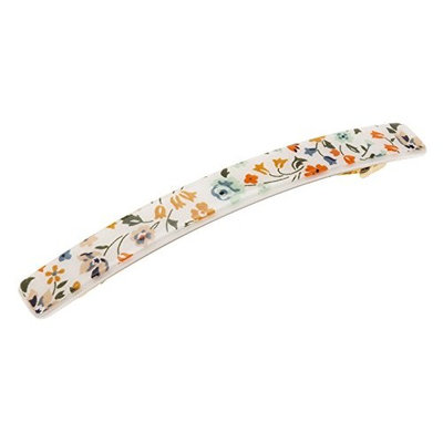 France Luxe Kona Long and Skinny Barrette - Piccadilly Green/Orange