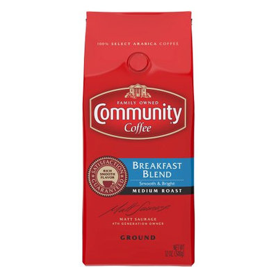 Community Coffee Premium Ground Coffee, Breakfast Blend, 12 oz, 3 Count