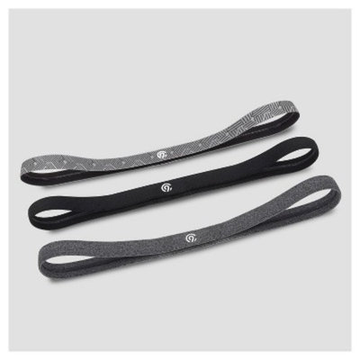 Women's 3pk Reflective Headband - C9 Champion® Black