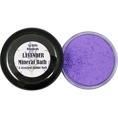 Lavender Mineral Bath - Bubble Bath Bombs - Made with Dead Sea Salt, Shea Butter, Vitamin E Oil, A Bath Bomb in Powder - USA Made - Cruelty Free, Vegan - Paraben Free - La Bella Botanicals
