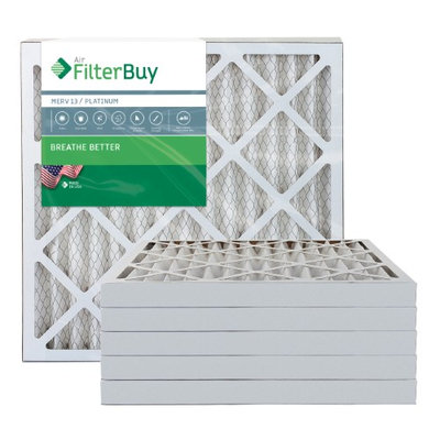 AFB Platinum MERV 13 22x24x2 Pleated AC Furnace Air Filter. Filters. 100% produced in the USA. (Pack of 6)