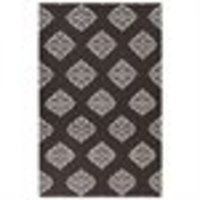 8' x 11' Stylish Serenity Chocolate Brown and Cream White Reversible Hand Woven Wool Area Throw Rug
