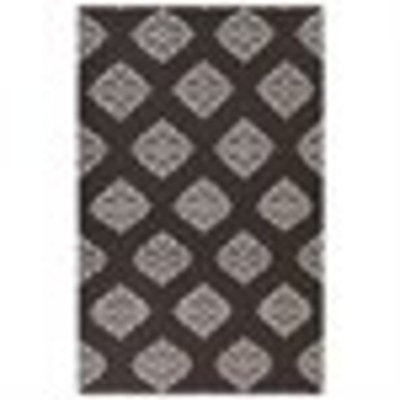 8' x 11' Stylish Serenity Chocolate Brown and Cream White Reversible Hand Woven Wool Area Throw Rug