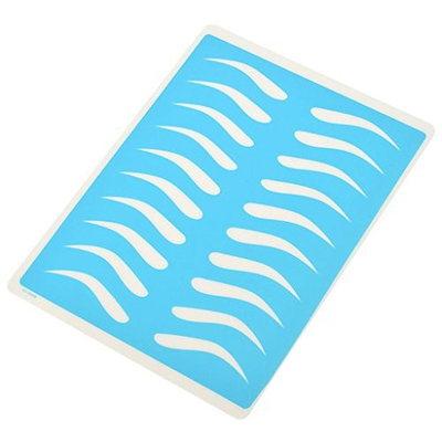SunniMix New 5 Sheets Permanent Eyebrow Makeup Practice Training Skin Sheet Tattoo Blue for Microblading