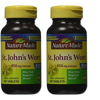 Nature Made St. John's Wort, 450mg - Two Bottles each of 40 Capsules