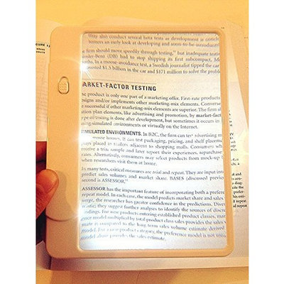 MagniPros Ultra Slim & Lightweight Book Light Led Page Magnifier-Large Viewing Area Magnifies up to 300%
