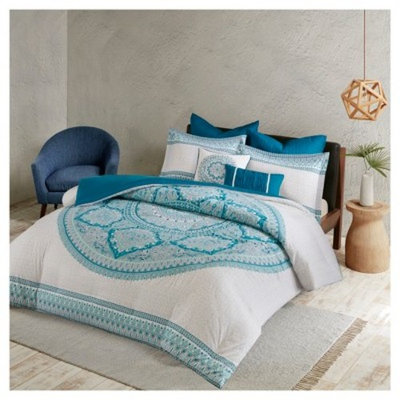 Jillian Printed Duvet Cover Set 7pc