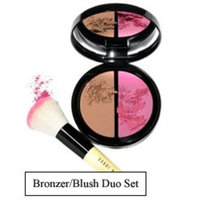 Bobbi Brown Bronzer/blush Duo Set:light Bronzing Powder/pale Pink Blush, with Face Brush, 0.15oz/4.5g