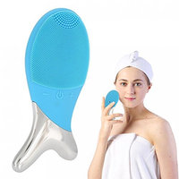 2 &1 Electric Vibration Massage Scraping Plate Silicone Face Cleansing Instrument, Beauty Skin Care Tool for Brighten Eyes/Remove Eye Line,Massage Neck,Back and Body to Relax Muscles