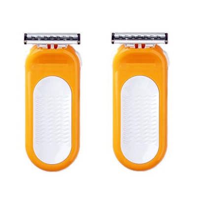 Compatible Razor fits with Sensor Excel for Women Refill Blade Cartridges (2 Pack) + FREE Travel Toothbrush, Color May Vary