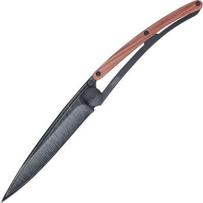Deejo DEE1GB102 Black Tattoo Feather Titanium Folding Knife Pocket Folder