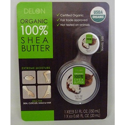 Delon Organic 100& Shea Butter 5.1fl. oz. with Travel Size 0.68fl. oz.