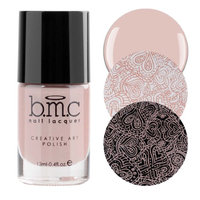 BMC Snowflake Waltz Collection: Ballet Flats - Nude Pink Cream Creative Art Stamping Polish