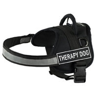 DT Works Harness, Therapy Dog, Black/White