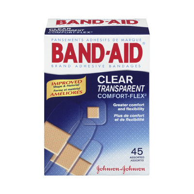 Band-Aid Clear Transparent Comfort-Flex Adhesive Bandages