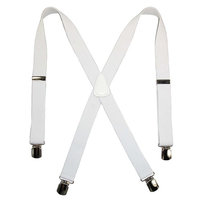 SOLID WHITE SUSPENDERS