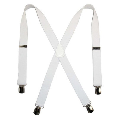 SOLID WHITE SUSPENDERS