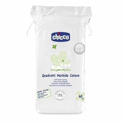 Squares Chicco Soft Cotton Baby Moments 60 Pieces