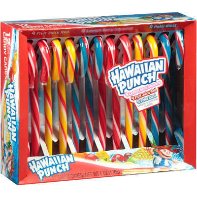 Generic Hawaiian Punch Assorted Flavors Candy Canes Holiday Gift, 12 count, 6 oz