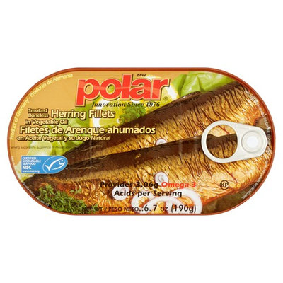 MW Polar Smoked Boneless Herring Fillets in Vegetable Oil, 6.7 oz (3 Packs)