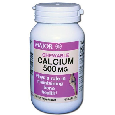 MAJOR CALCIUM 500MG CHEW TABS CALCIUM-500 MG Off White 60 TABLETS UPC