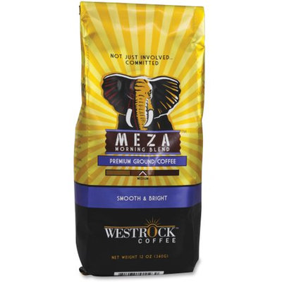 Westrock Meza Morning Blend Ground Coffee - Caffeinated - Meza Morning - Medium - 12 oz Per Bag - 1 Each