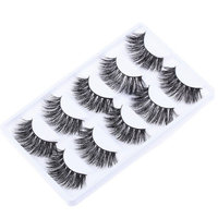 5 Pairs Mink Hair Long Thick Eye Lashes Makeup False Eyelashes Extension